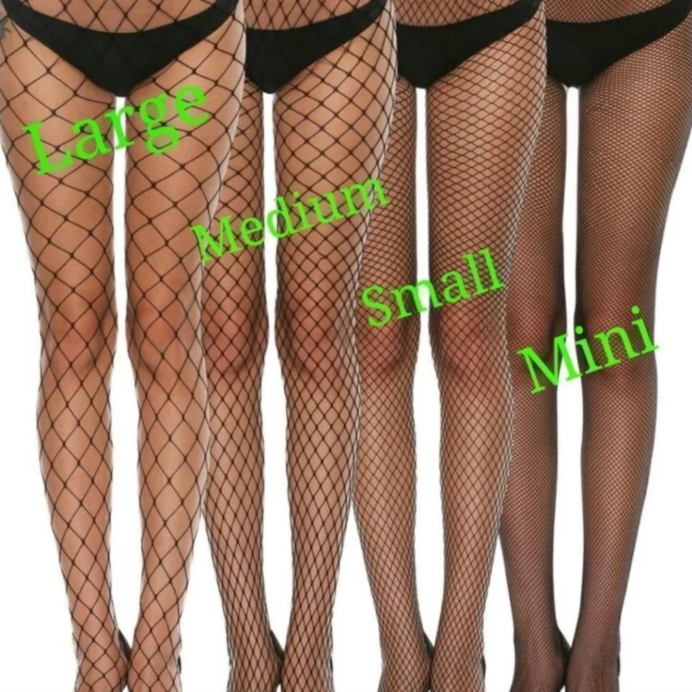 Women's Black Fishnet Stocking  Mini Hole (ONE SIZE)